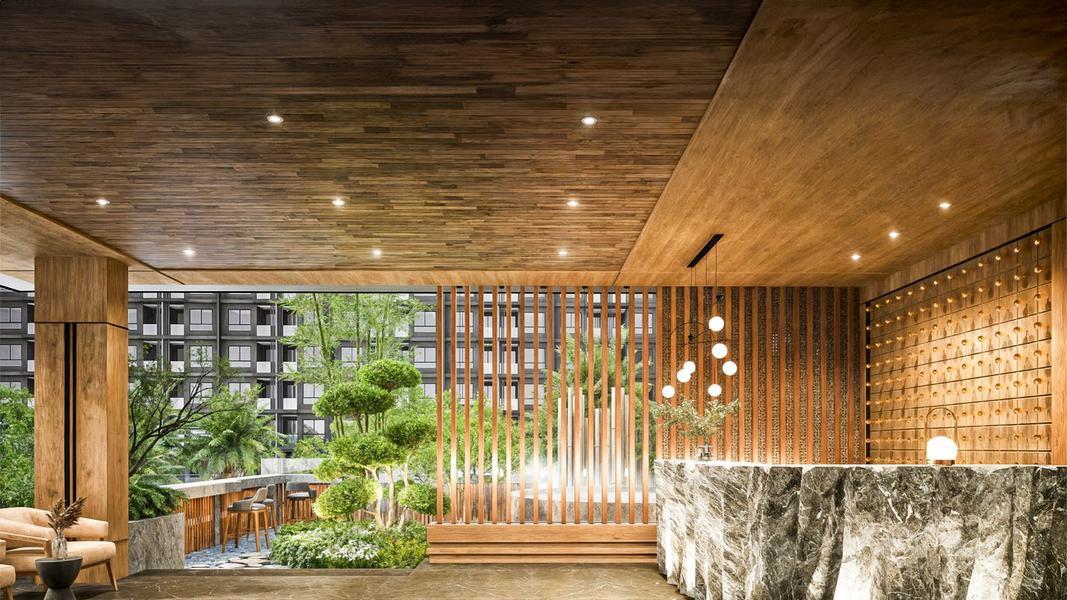Zenith Pattaya — reception with garden view